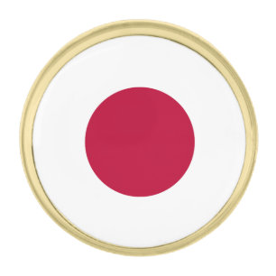 Japan Flag Gold Finish Lapel Pin