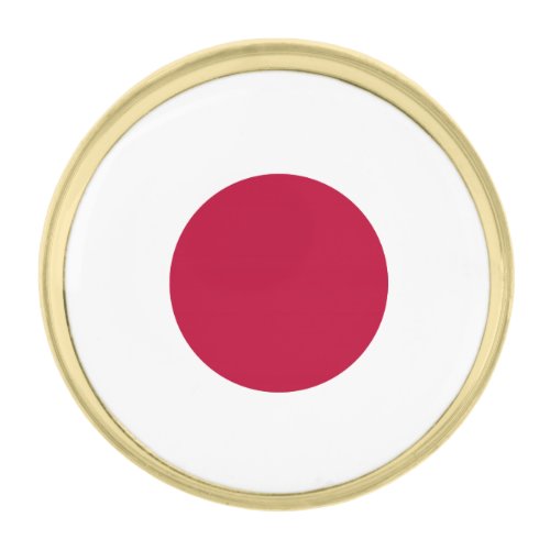 Japan Flag Gold Finish Lapel Pin