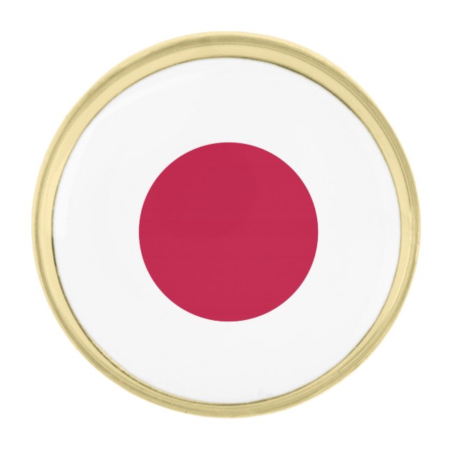 Japan Flag Gold Finish Lapel Pin (Front)