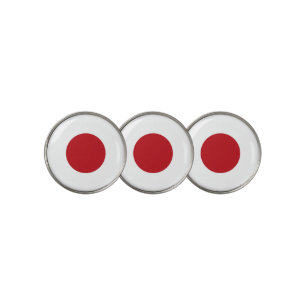 Japan flag golf ball marker