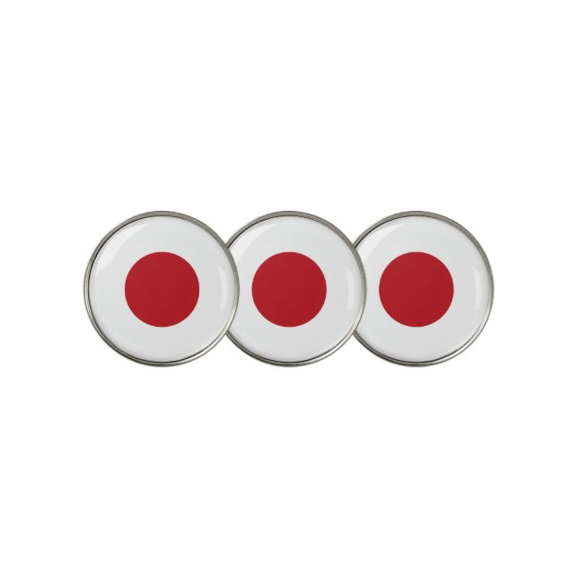 Japan flag golf ball marker (3 Up)
