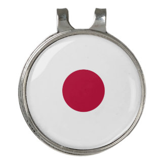 Japan Flag: Hinomaru, Nisshōki, Land of Rising Sun Golf Hat Clip
