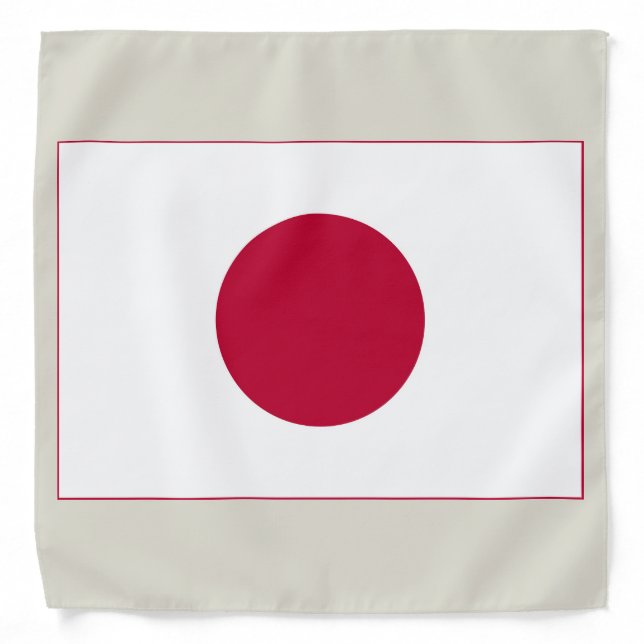 Japan Flag: Hinomaru, Nisshōki, Red Rising Sun Bandana (Front)
