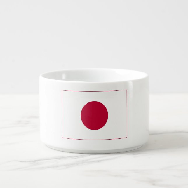 Japan Flag: Hinomaru, Nisshōki, Red Rising Sun Bowl (Center)