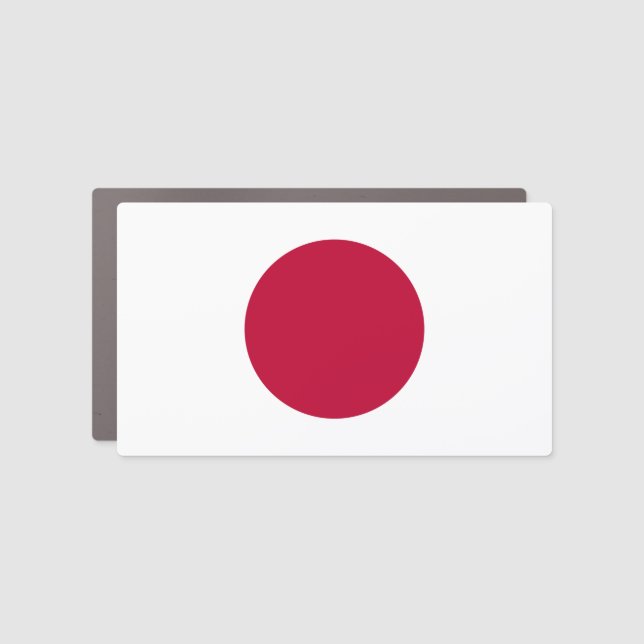 Japan Flag: Hinomaru, Nisshōki, Red Rising Sun Car Magnet (Front)