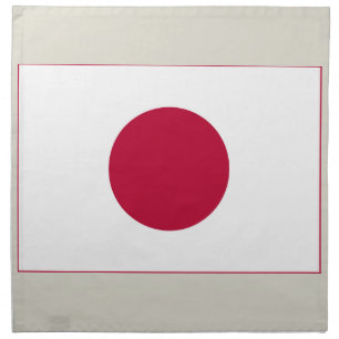 Japan Flag: Hinomaru, Nisshōki, Red Rising Sun Cloth Napkin