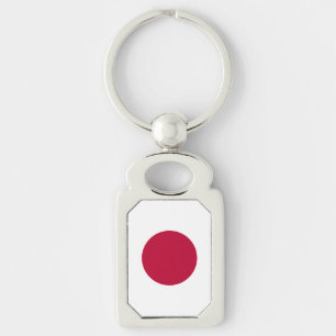 Japan Flag: Hinomaru, Nisshōki, Red Rising Sun Keychain