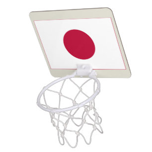 Japan Flag: Hinomaru, Nisshōki, Red Rising Sun Mini Basketball Hoop