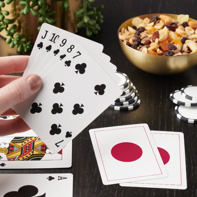 Japan Flag: Hinomaru, Nisshōki, Red Rising Sun Poker Cards (In Situ)