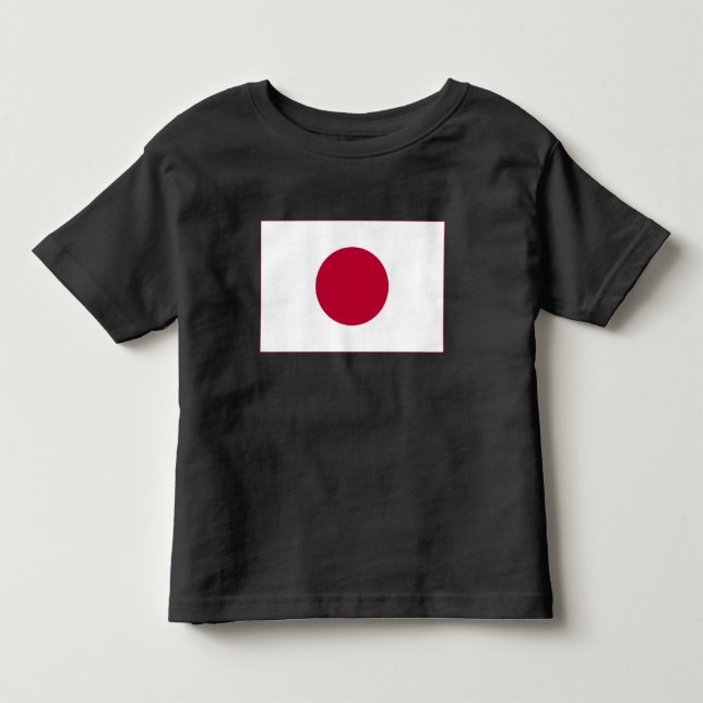 Japan Flag: Hinomaru, Nisshōki, Red Rising Sun Toddler T-shirt (Front)