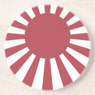 Japan Flag: Imperial Rising Sun Edo to WW2 Coaster