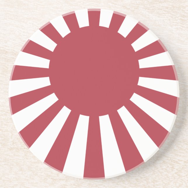 Japan Flag: Imperial Rising Sun Edo to WW2 Coaster (Front)