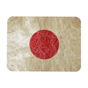 Japan Flag in Grunge Magnet