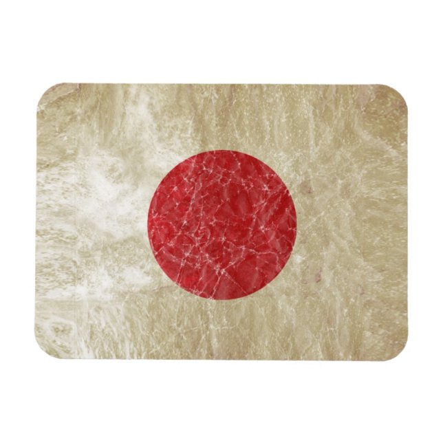 Japan Flag in Grunge Magnet (Horizontal)