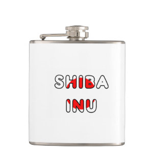 Japan-flag in shiba inu name flask