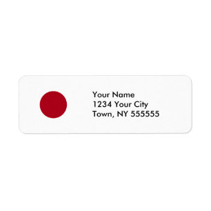 Japan Flag Label