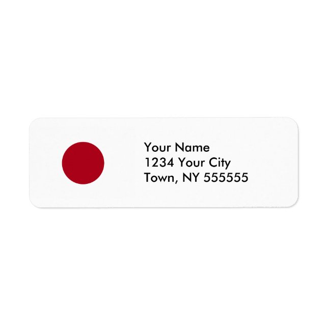 Japan Flag Label (Front)