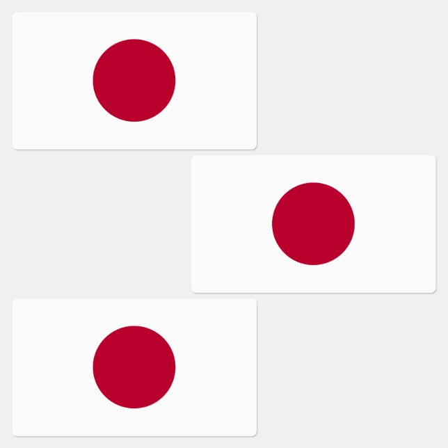 Japan Flag Labels (Group)