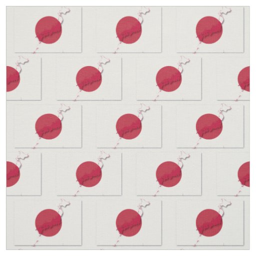 JAPAN Flag Map Outline Fabric
