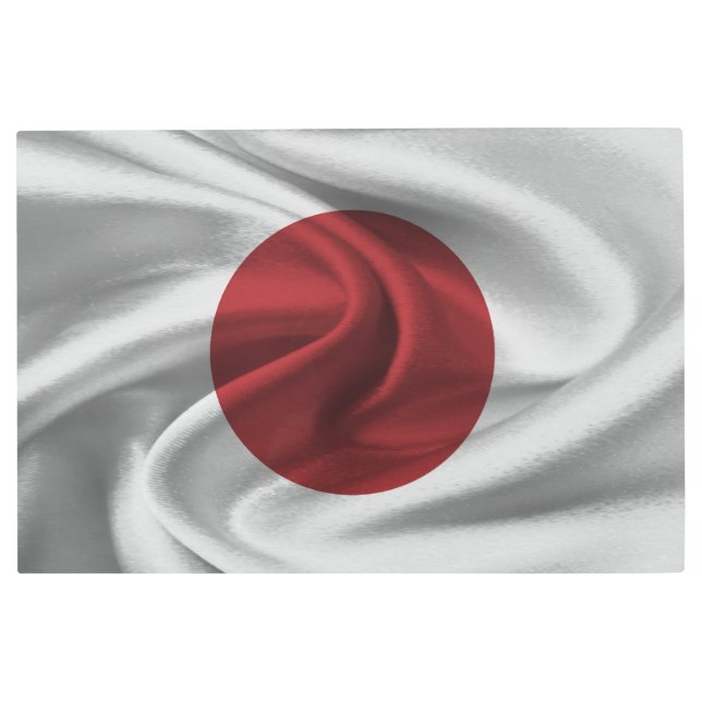 Japan Flag Metal Print (Front)