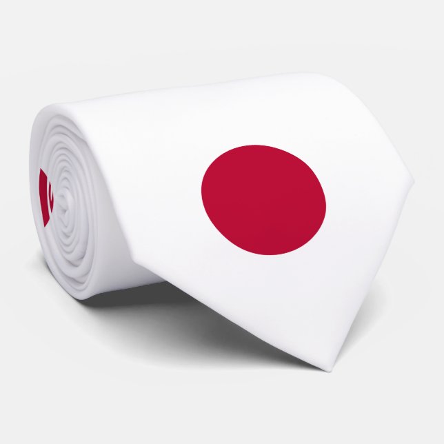 Japan Flag Neck Tie (Rolled)