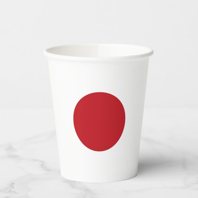 Japan flag paper cups (Left)