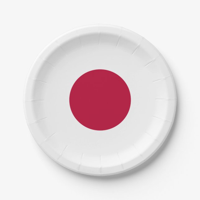 Japan Flag Paper Plates (Front)