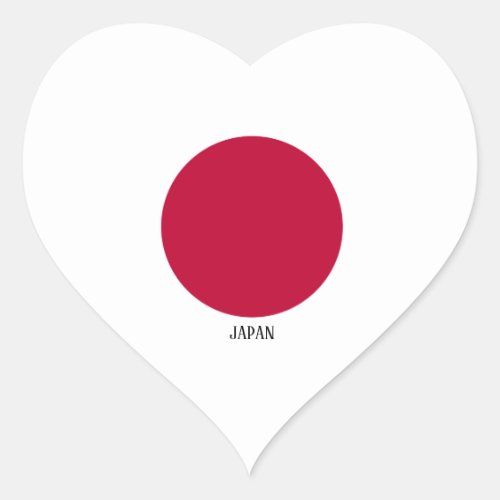 Japan Flag Patriotic Heart Sticker
