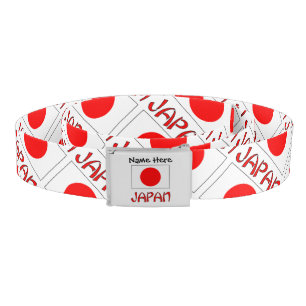 Japan Flag Personalized Belt