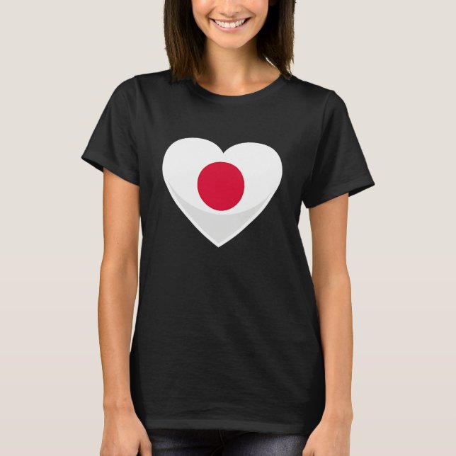 Japan Flag Pocket Heart T-Shirt (Front)