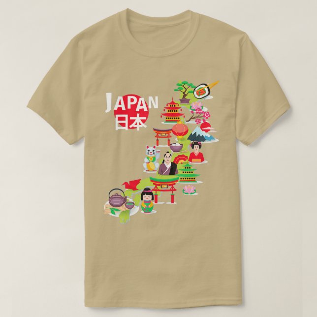 Japan Flag ravel Map Japanese Pride Okinawa okyo L T-Shirt (Design Front)