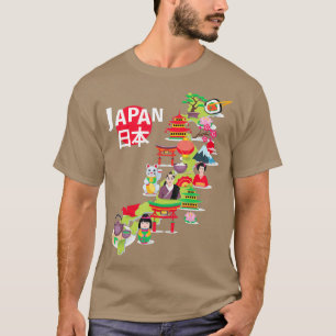 Japan Flag ravel Map Japanese Pride Okinawa okyo L T-Shirt