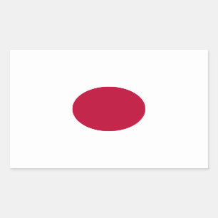 Japan Flag Rectangular Sticker