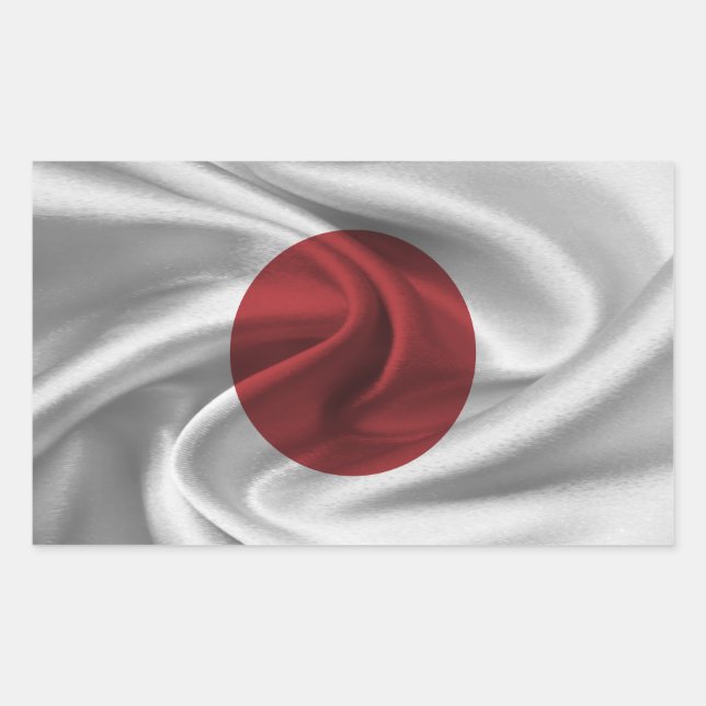Japan Flag Rectangular Sticker (Front)