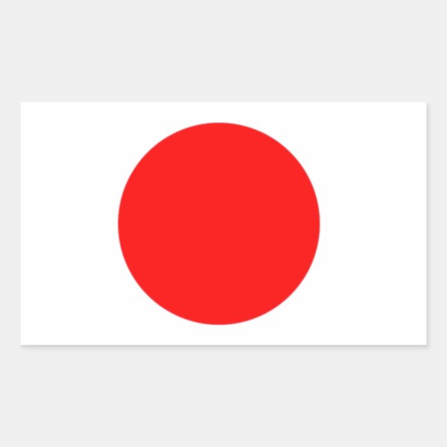 Japan Flag Rectangular Sticker (Front)