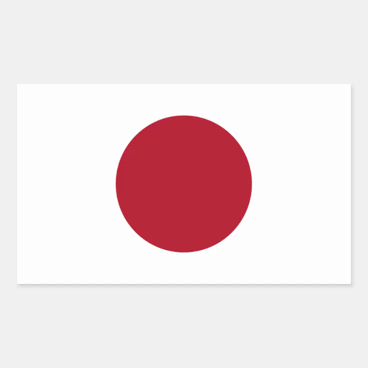 Japan Flag Rectangular Sticker | Zazzle