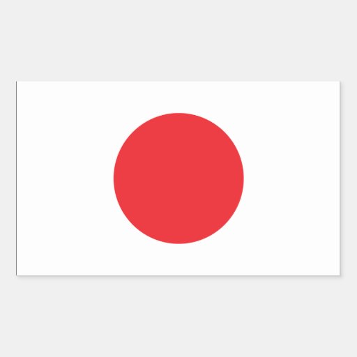 Japan Flag Rectangular Sticker | Zazzle