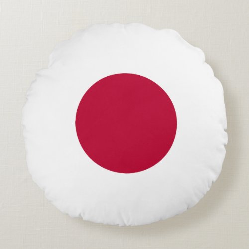 Japan Flag Round Pillow