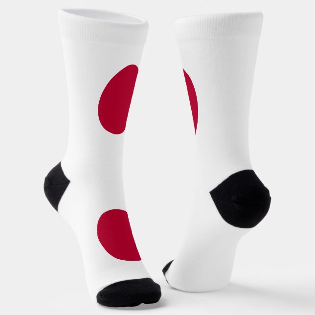 Japan Flag Socks (Angled)