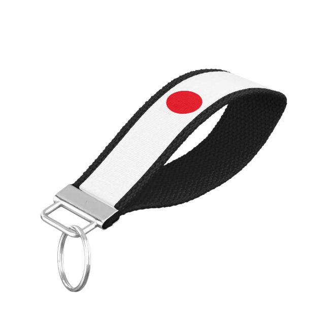 Japan flag wrist keychain (Angled Down)