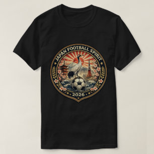 Japan Football Spirit 2026 Vintage Sakura Soccer T-Shirt