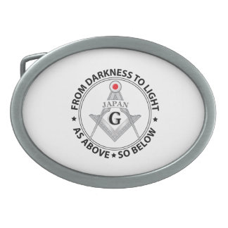 Japan freemasonry sign belt buckle