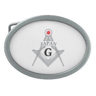 Japan freemasonry sign belt buckle