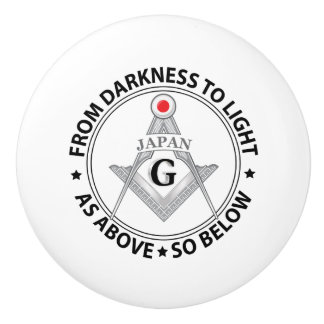 Japan freemasonry sign ceramic knob