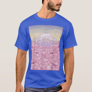 Japan Fuji Japanese Sakura Cherry Blossom Tree Gra T-Shirt