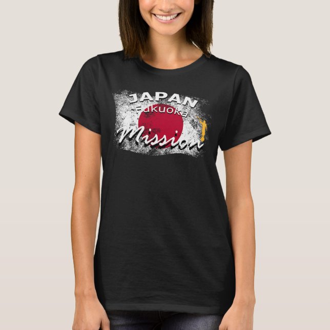Japan Fukuoka Mormon LDS Mission Missionary T-Shirt (Front)