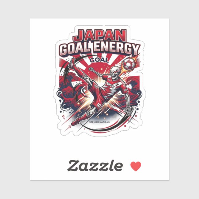 Japan Goal Energy Skeleton Striker Nations Creativ Sticker (Sheet)