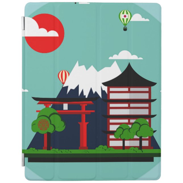 Japan, graphic art design iPad smart cover (Front)