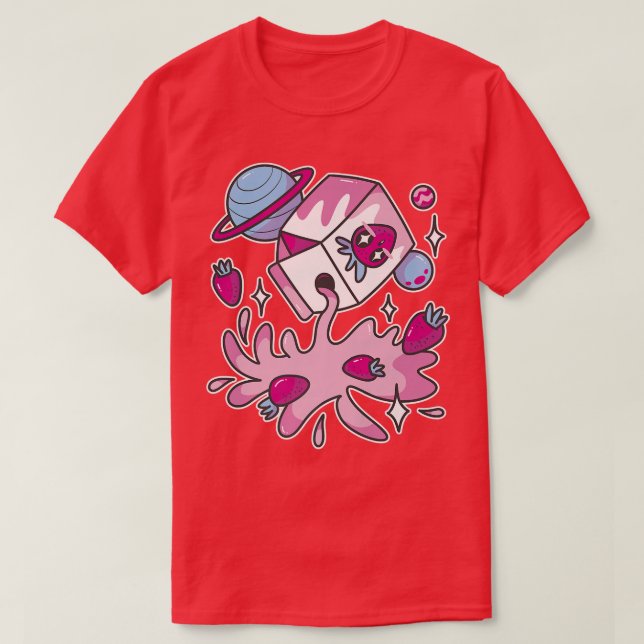 Japan Graphic Milk Shake Carton Space Sweet 505 T-Shirt (Design Front)