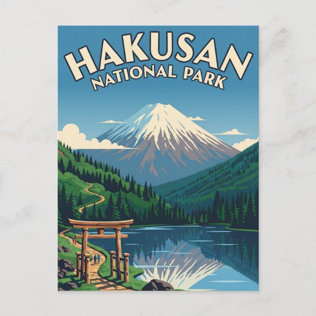 Japan Hakusan National Park Postcard (Front)